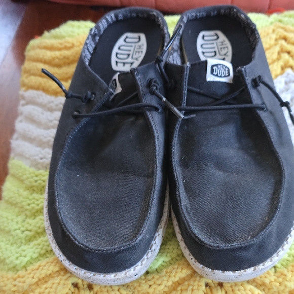 Hey Dude Kids Moccasins in Black - Picture 1 of 5